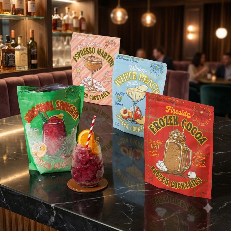 Festive Holiday Frozen Cocktail Slushie Mix