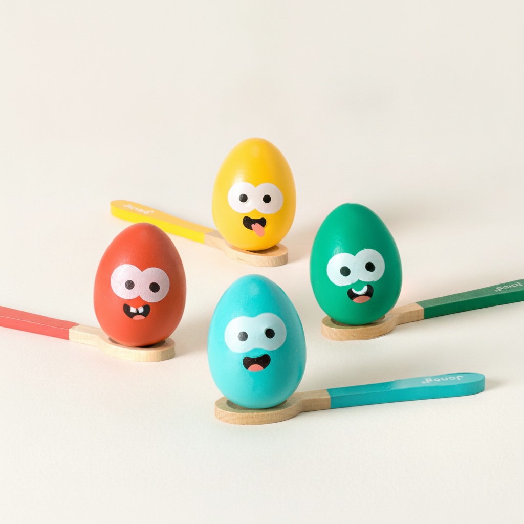 Fun Wooden Low Stakes Egg & Spoon Race Game 2 Fun Wooden Low Stakes Egg & Spoon Race Game 2