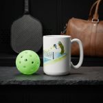 Funny Pickles Playing Pickleball Ceramic Mug 2