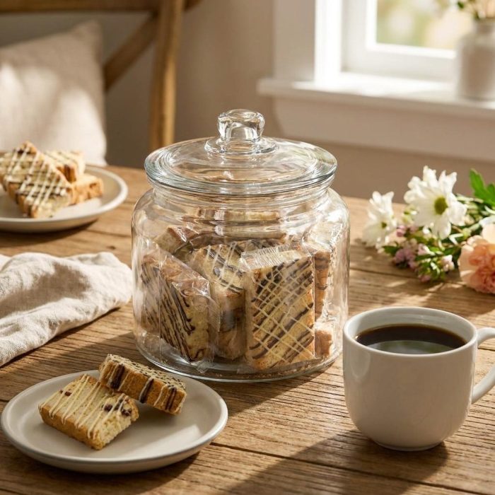 Gourmet Artisan Handcrafted Biscotti Gift Jar 1