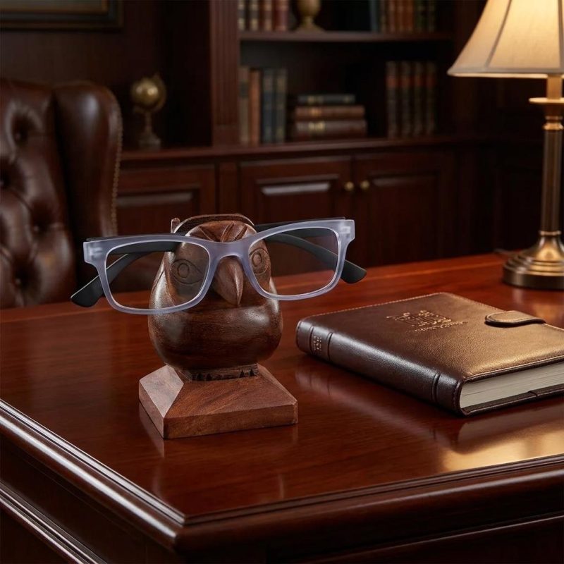 Hand-carved Songbird Eyeglasses Holder