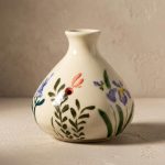 Hand-painted Porcelain Floral Hummingbird Feeder 3
