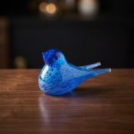 Handblown Glass Bluebird Of Hope Desktop Sculpture 1