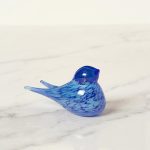 Handblown Glass Bluebird Of Hope Desktop Sculpture