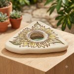 Handcrafted Ceramic Sunflower Butterfly Puddler3
