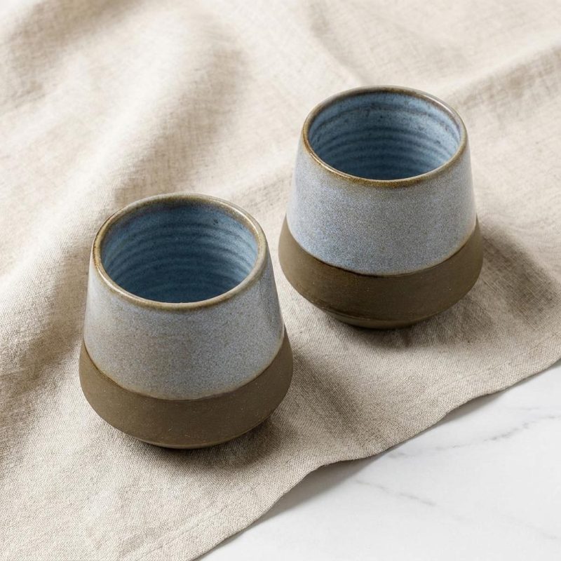 Handcrafted Ceramic Whiskey Tumblers Set 1