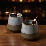 Handcrafted Ceramic Whiskey Tumblers Set 2