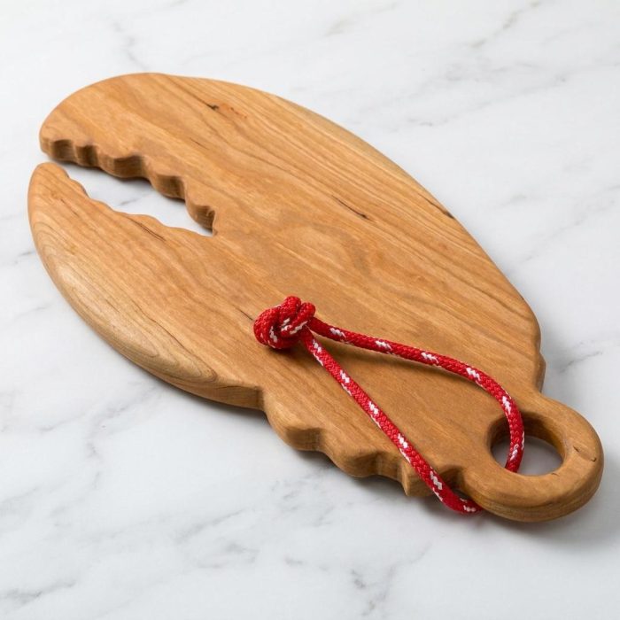 Handcrafted Cherry Wood Lobster Claw Serving Board 1