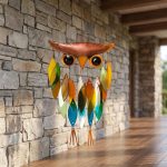 Handcrafted Glass Owl Wind Chime 1