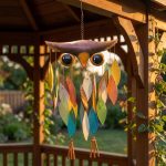 Handcrafted Glass Owl Wind Chime