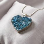 Handcrafted Iridescent Multidimensional Heart Necklace 1