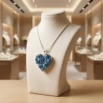 Handcrafted Iridescent Multidimensional Heart Necklace