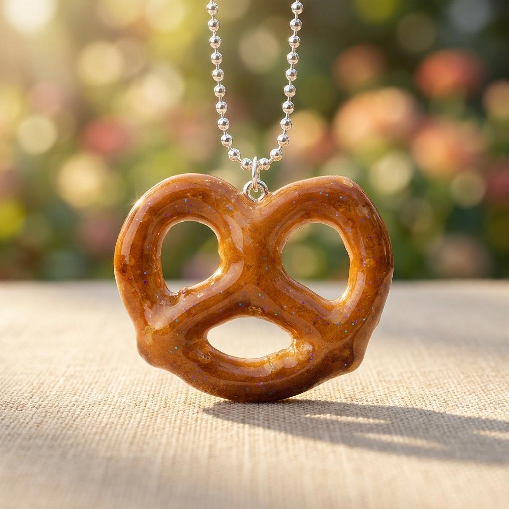 Handcrafted Mini Pretzel Necklace Handcrafted Mini Pretzel Necklace