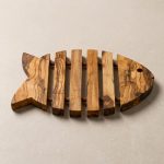Handcrafted Olivewood Fish Trivet 2