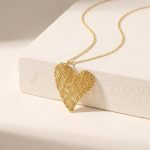 Handcrafted Precious Dipped-lace Heart Necklace