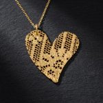 Handcrafted Precious Dipped-lace Heart Necklace 4