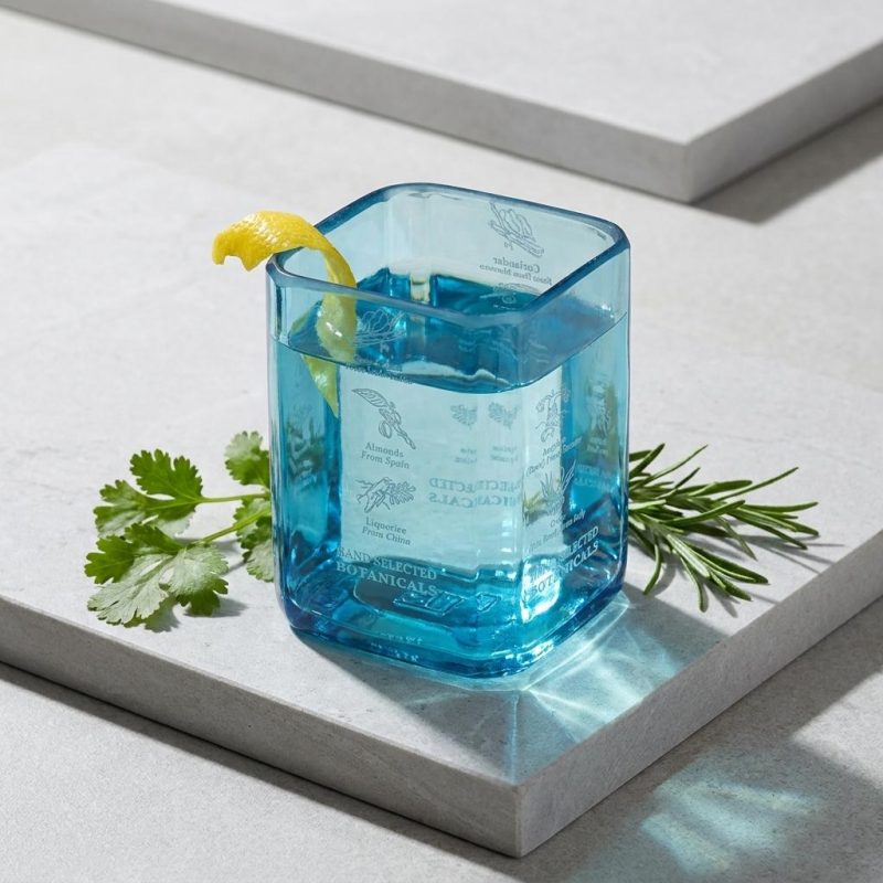Handcrafted Reclaimed Gin Glasses Set