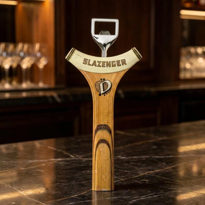 Handcrafted Reclaimed Tennis Racquet Bottle Opener