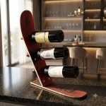 Handcrafted Snow Ski Wine Rack 1