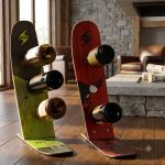 Handcrafted Snow Ski Wine Rack