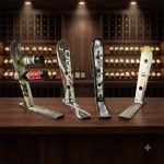Handcrafted Snow Ski Wine Rack 3