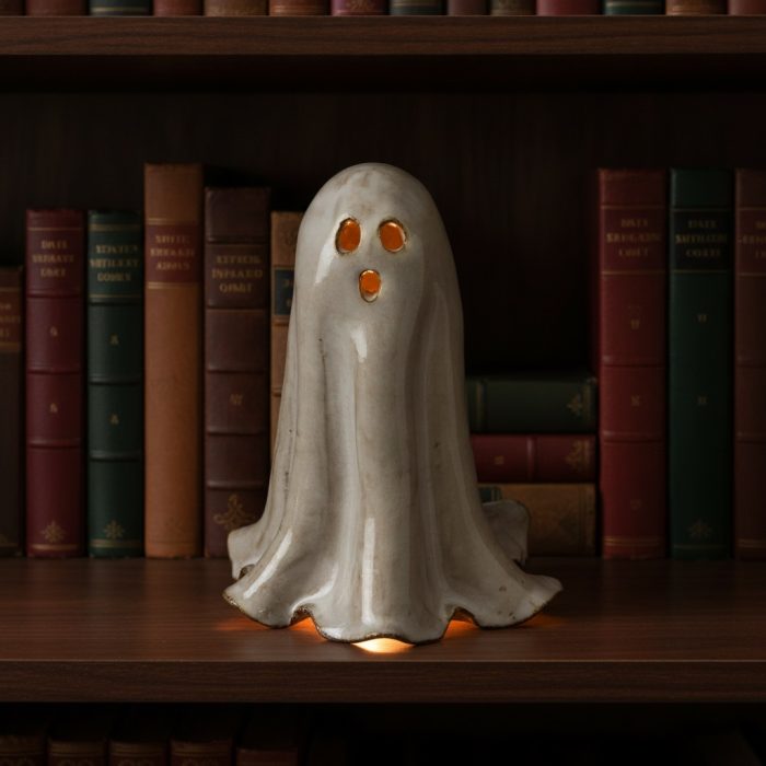 Handcrafted Stoneware Ghost Luminary 1