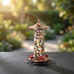 Handcrafted Sun-catching Mosaic Hummingbird Feeder 3