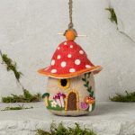 Handcrafted Whimsical Mushroom Bird Nester 4