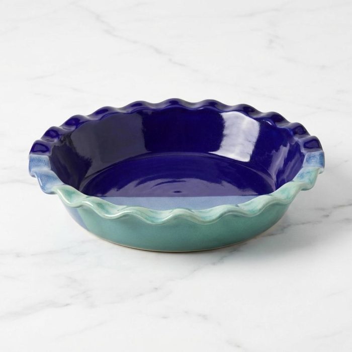 Handmade Ceramic Blueberry Pie Recipe Baker 3