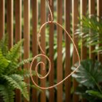 Handmade Copper Heart Hummingbird Perch
