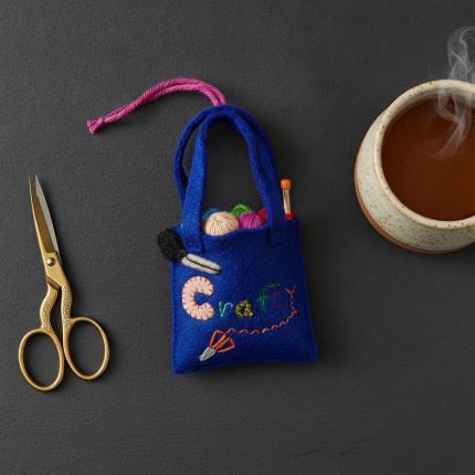 Handmade Crafting Bag Felt Ornament 1