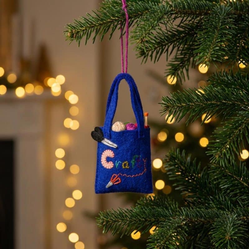 Handmade Crafting Bag Felt Ornament