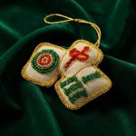 Handmade Felt Mahjong Beaded Ornament 1