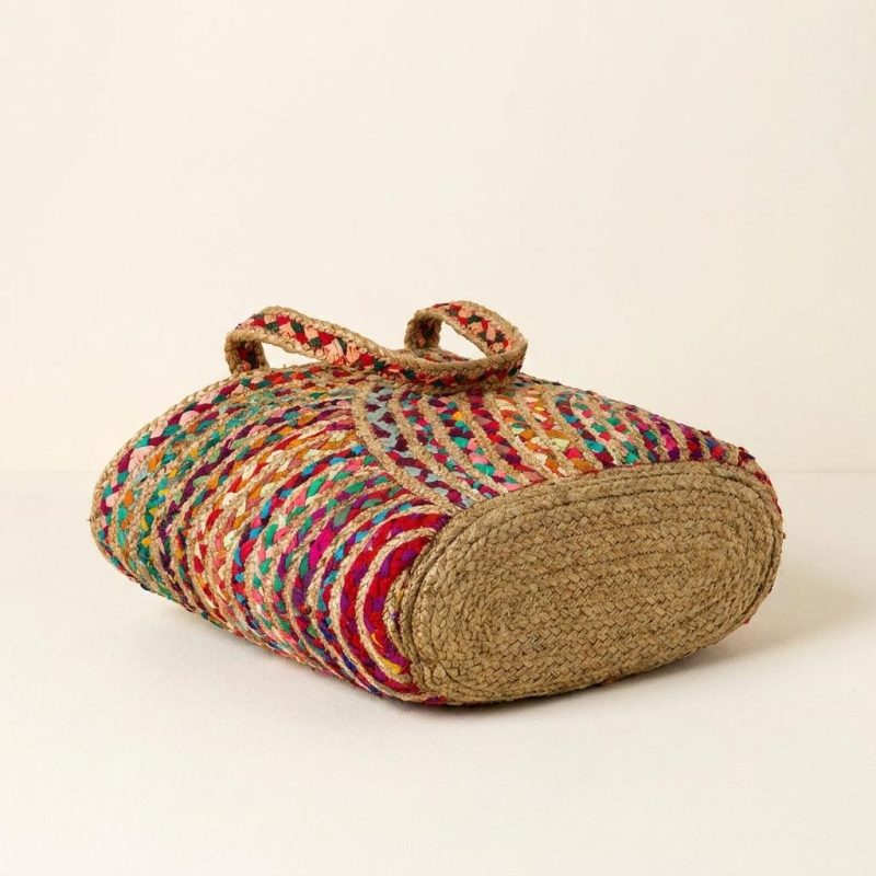 Handwoven Repurposed Sari Carry-all Tote Bag 1