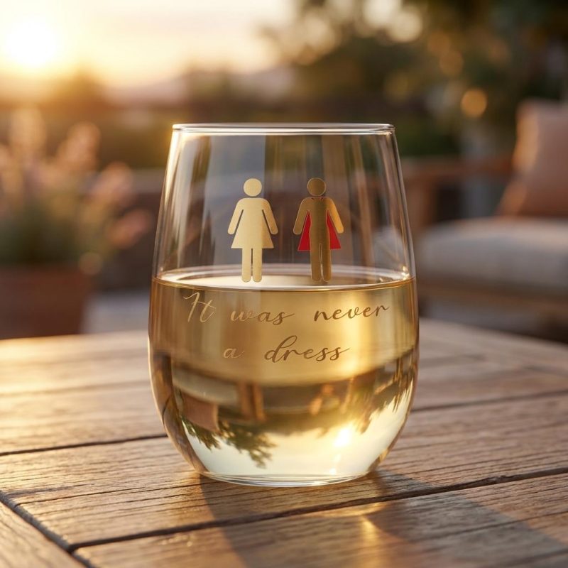 Iconic It Was Never A Dress Wine Glass