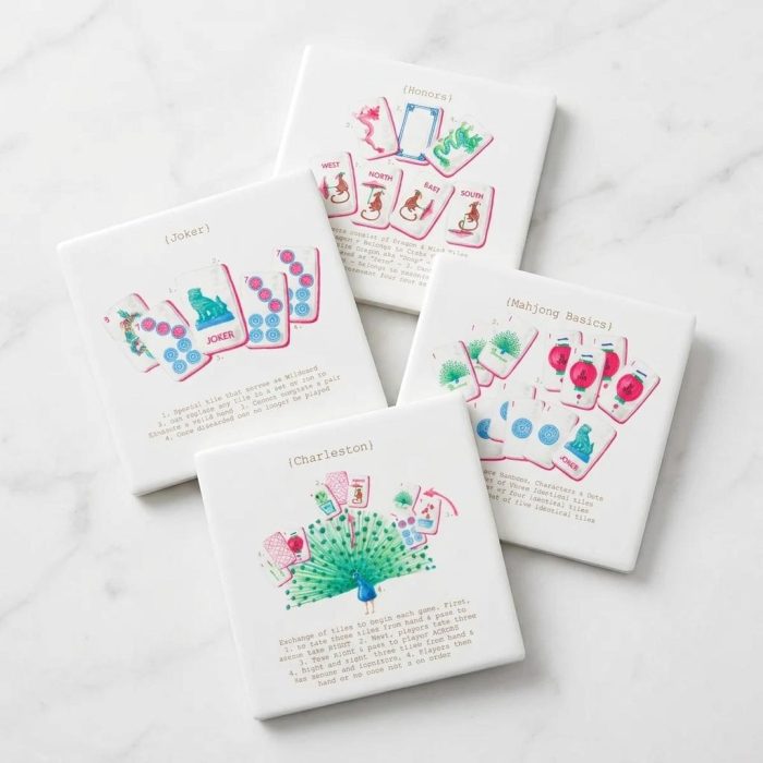 Illustrated Anatomy Of Mahjong Coasters 1
