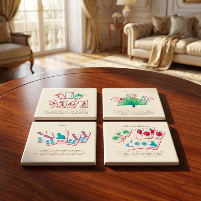 Illustrated Anatomy Of Mahjong Coasters 2