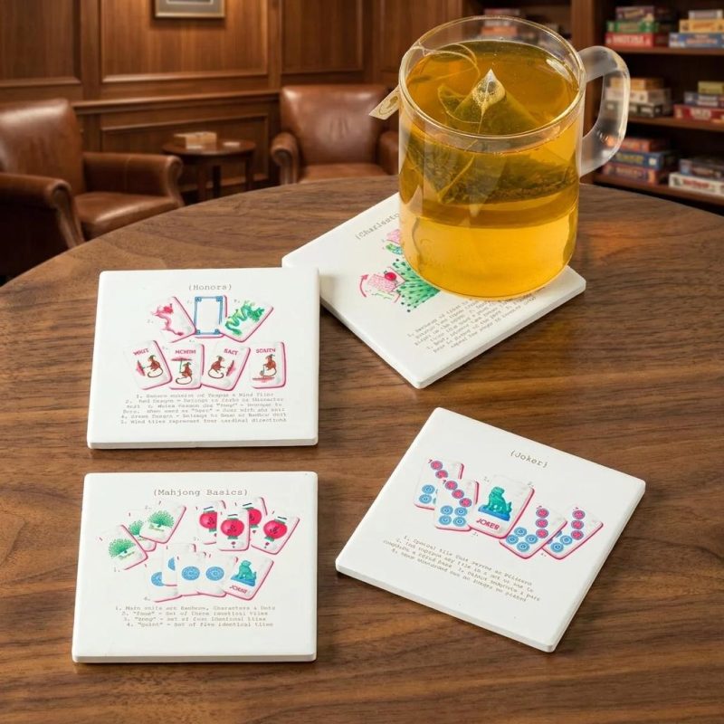 Illustrated Anatomy Of Mahjong Coasters