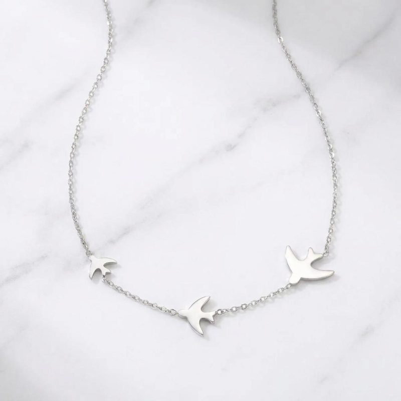 Inspirational Freedom To Fly Pendant Necklace