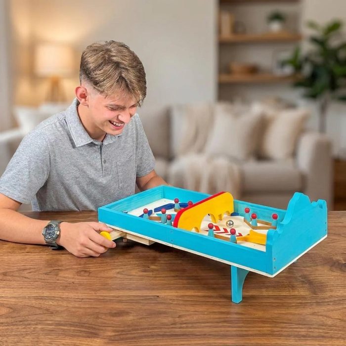 Interactive Build & Play Wooden Pinball Machine 1