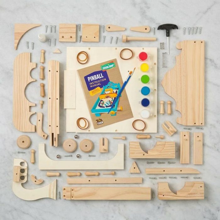 Interactive Build & Play Wooden Pinball Machine 3