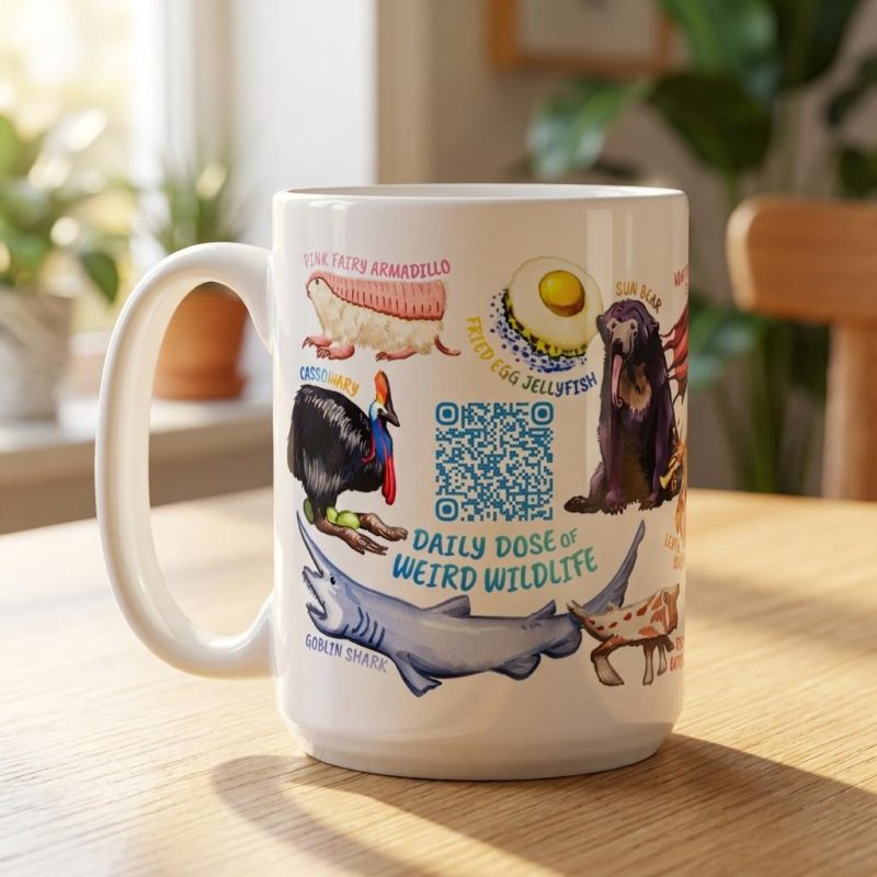 Interactive Weird Animals Qr Coffee Mug 1