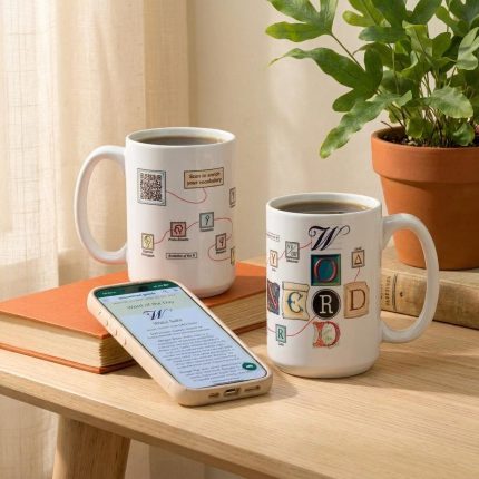 Interactive Word Nerd Ceramic Qr Mug