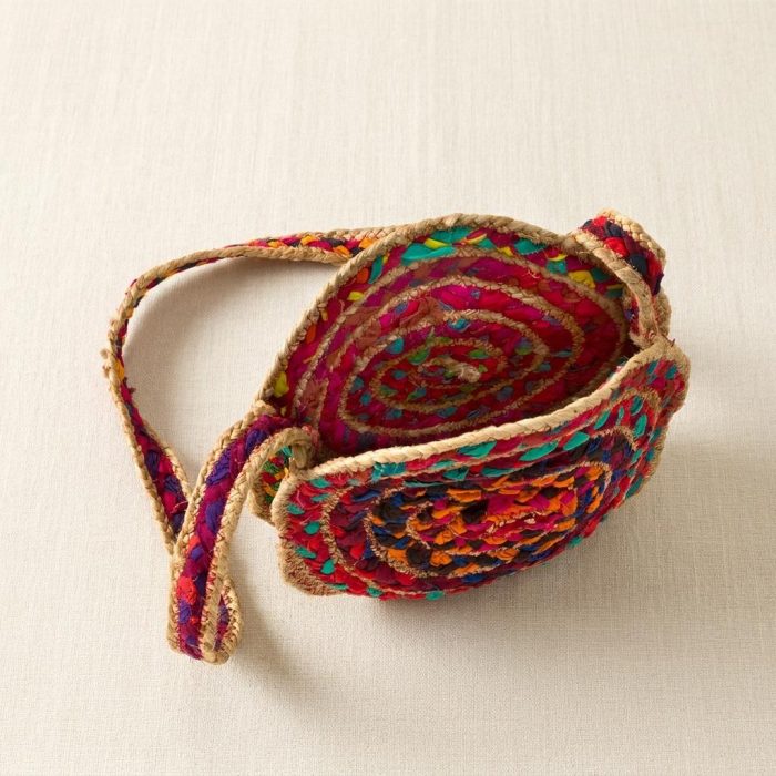 Kaleidoscopic Repurposed Sari Crossbody Bag 1