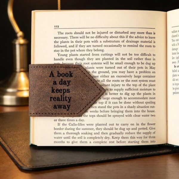 Keep Reality Away Pu Leather Magnetic Bookmark