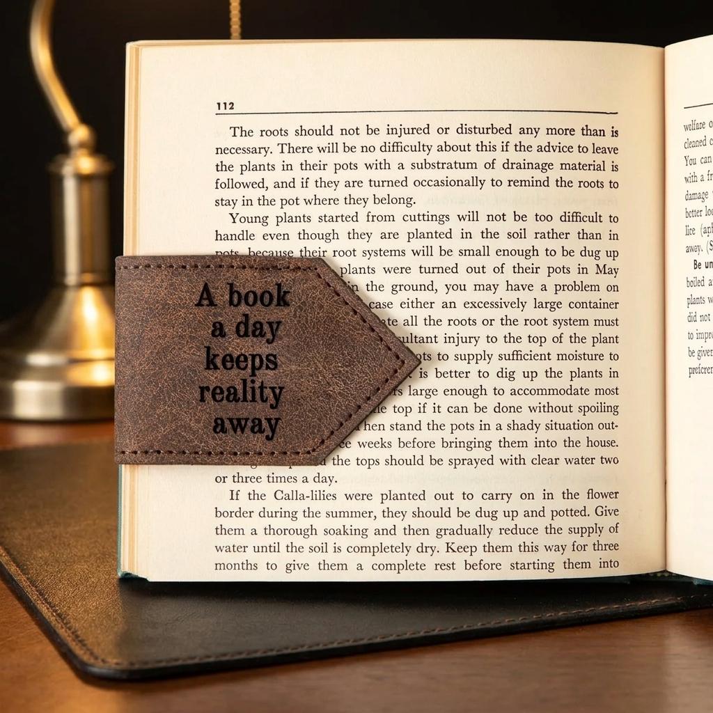 Keep Reality Away Pu Leather Magnetic Bookmark Keep Reality Away Pu Leather Magnetic Bookmark