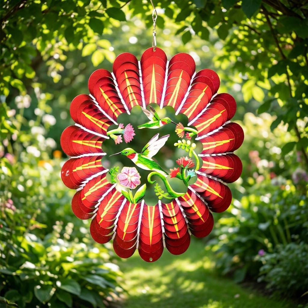 Kinetic Fluttering Hummingbird Wind Spinner Kinetic Fluttering Hummingbird Wind Spinner