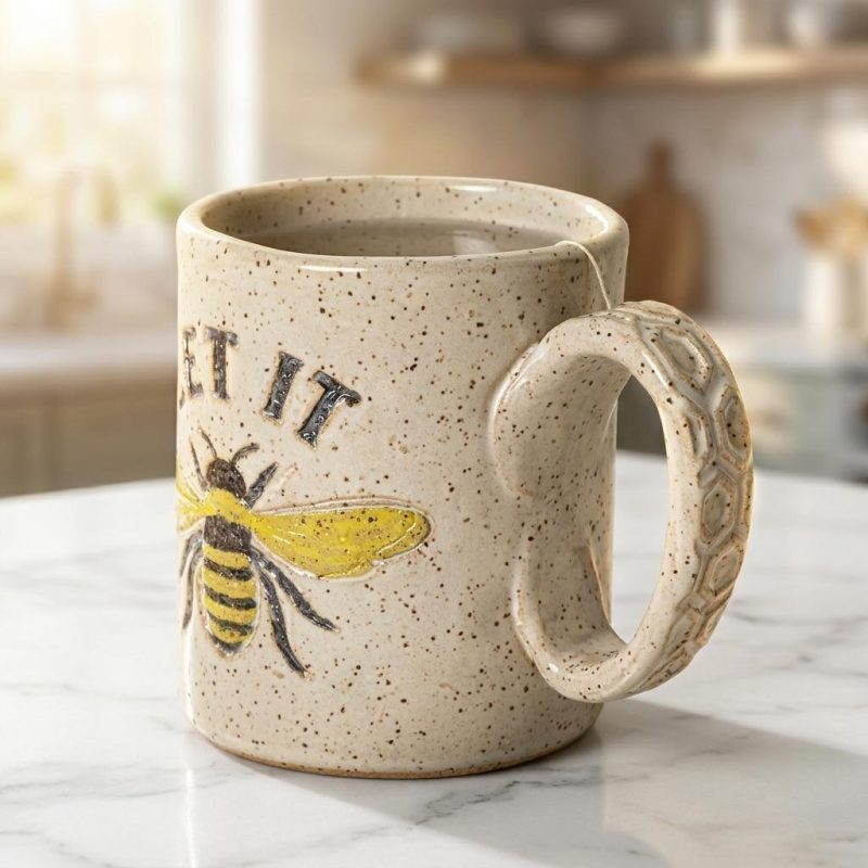Let It Bee Hand-glazed Stoneware Mug
