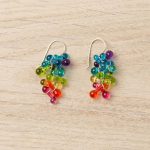 Luminous Rainbow Glass Drop Earrings