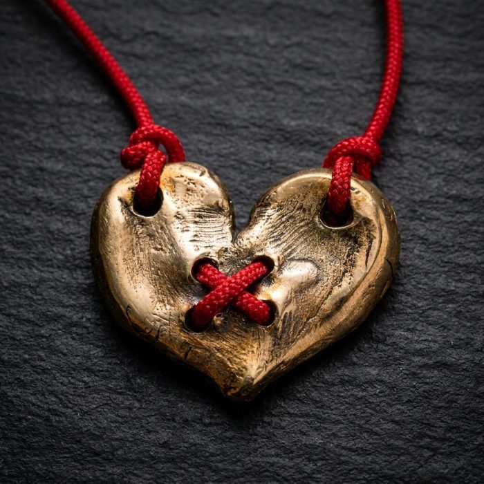 Meaningful Mended Heart Bronze Necklace 1